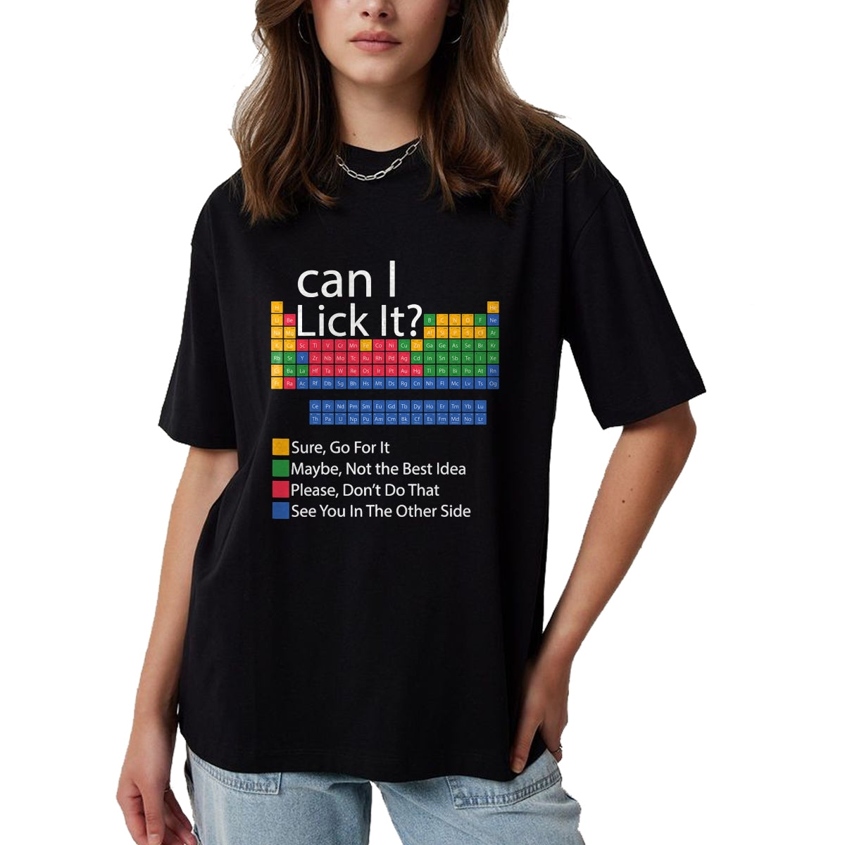 Best Teacher Shirt, Funny Teacher UnisexT-Shirt/Hoodie/Sweatshirt HLT00 - Can I Lick It Periodic Table Funny Chemistry Science Teacher T-Shirt