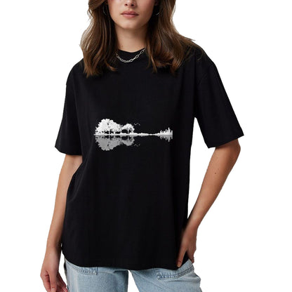 Guitar Lover Shirt, Funny Guitar UnisexT-Shirt/Hoodie/Sweatshirt HLT00 - Retro Forest Funny Nature Guitar Classic Music T-Shirt