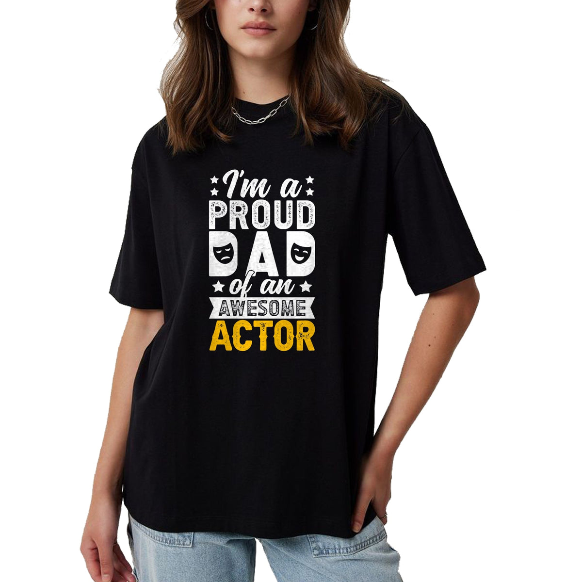 Gift for Dad Shirt, Funny Dad Unisex T-Shirt/Hoodie/Sweatshirt HLT00 – Proud Theatre Actor Dad Theatre Dad Theatre Father Long Sleeve T-Shirt