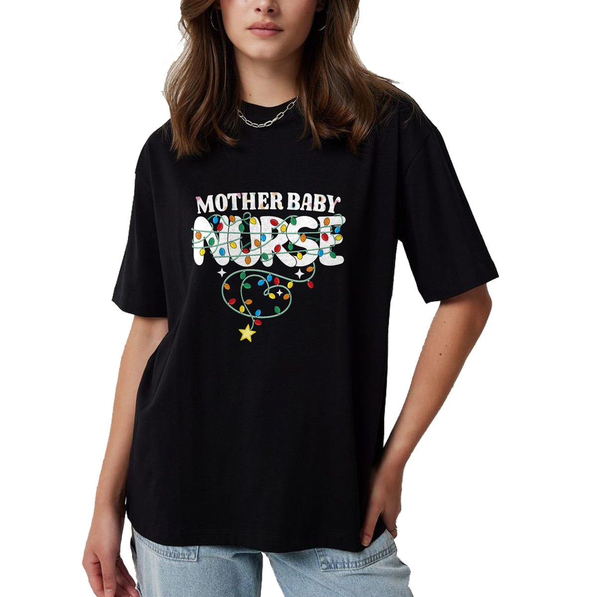 Funny Nurse Shirt, Nurse Unisex T-Shirt/Hoodie/Sweatshirt HLT00 - Mother Baby Nurse Christmas Tree Mom Baby Nurse Xmas Party T-Shirt
