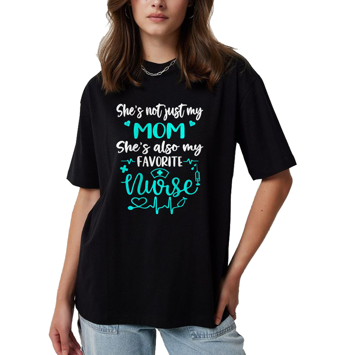 Funny Nurse Shirt, Nurse Unisex T-Shirt/Hoodie/Sweatshirt HLT00 - My Mom Is A Nurse - Proud Nurse Son Daughter RN LPN Family T-Shirt