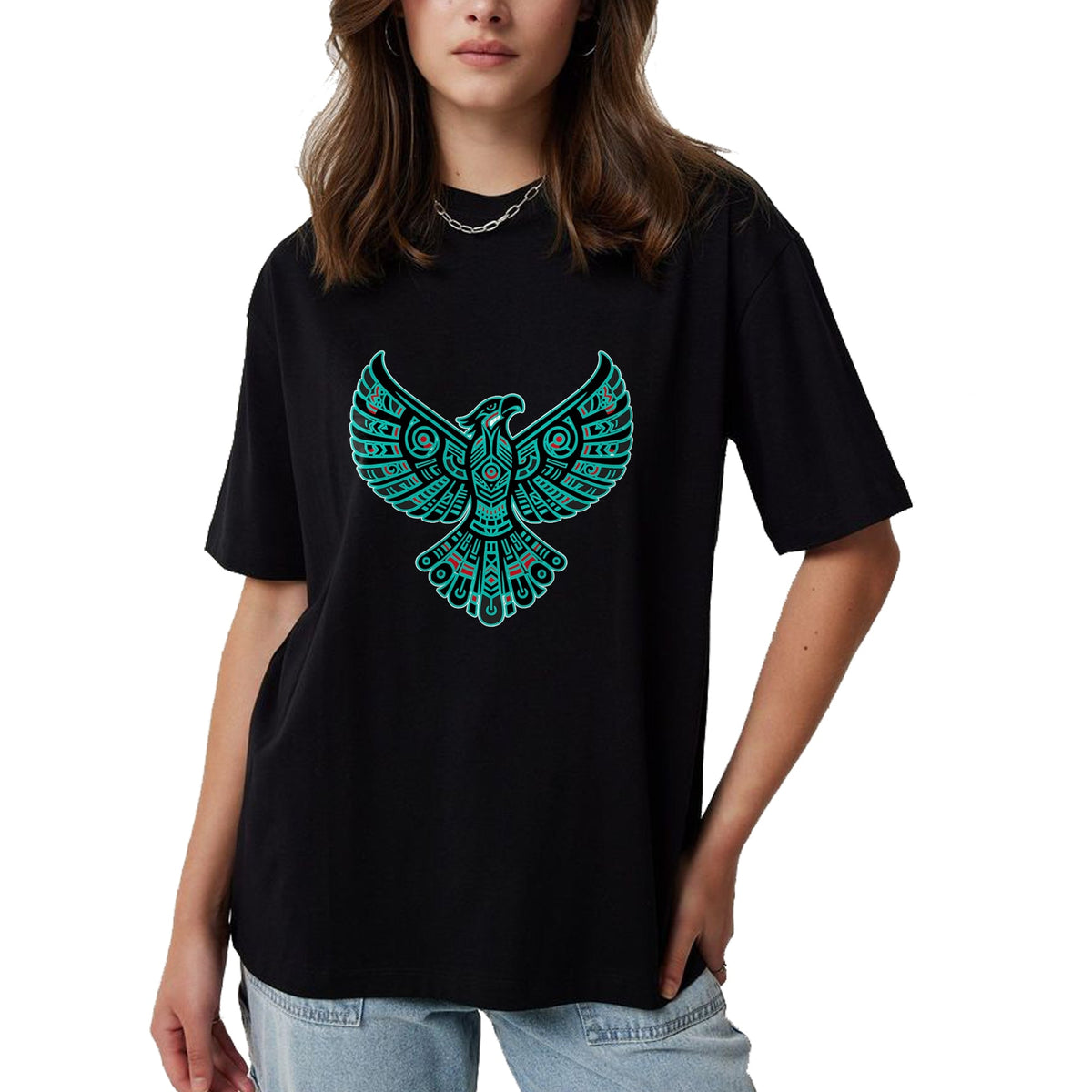 Native American T-Shirts, Vintage Native American Unisex T-Shirt/Hoodie/Sweatshirt HLT00 - Thunderbird Native American Tribal Art (1)