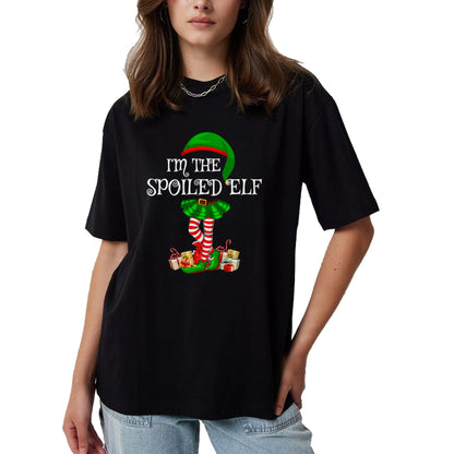 Best Wife Shirt, Wife and Husband Unisex T-Shirt/Hoodie/Sweatshirt HLT00 - Matching Family Group I'm The Spoiled Elf Christmas T-Shirt