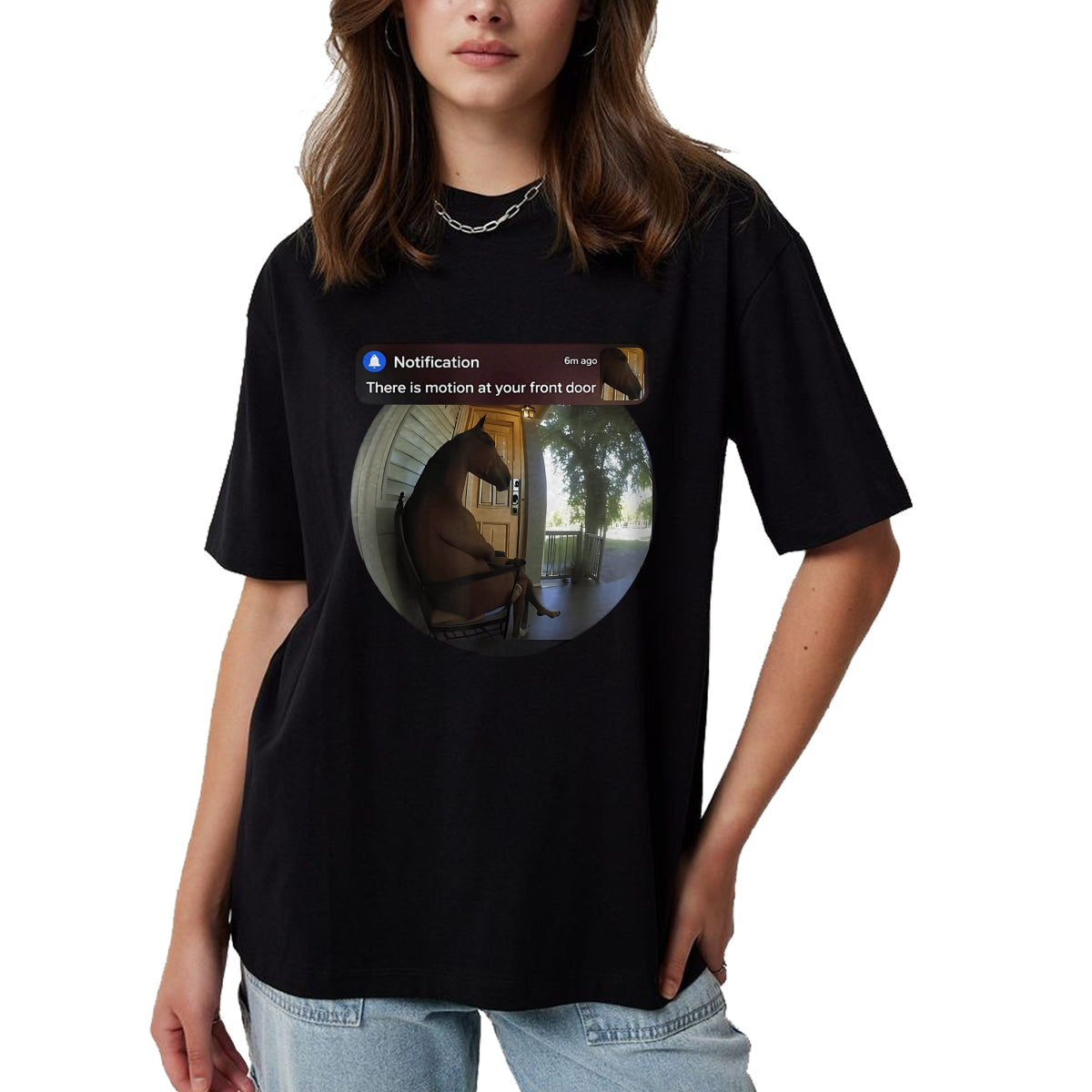 Best Horse Lover Shirt , Funny Horse UnisexT-Shirt/Hoodie/Sweatshirt HLT00 - There is Motion At Your Front Door Horse Meme T-Shirt