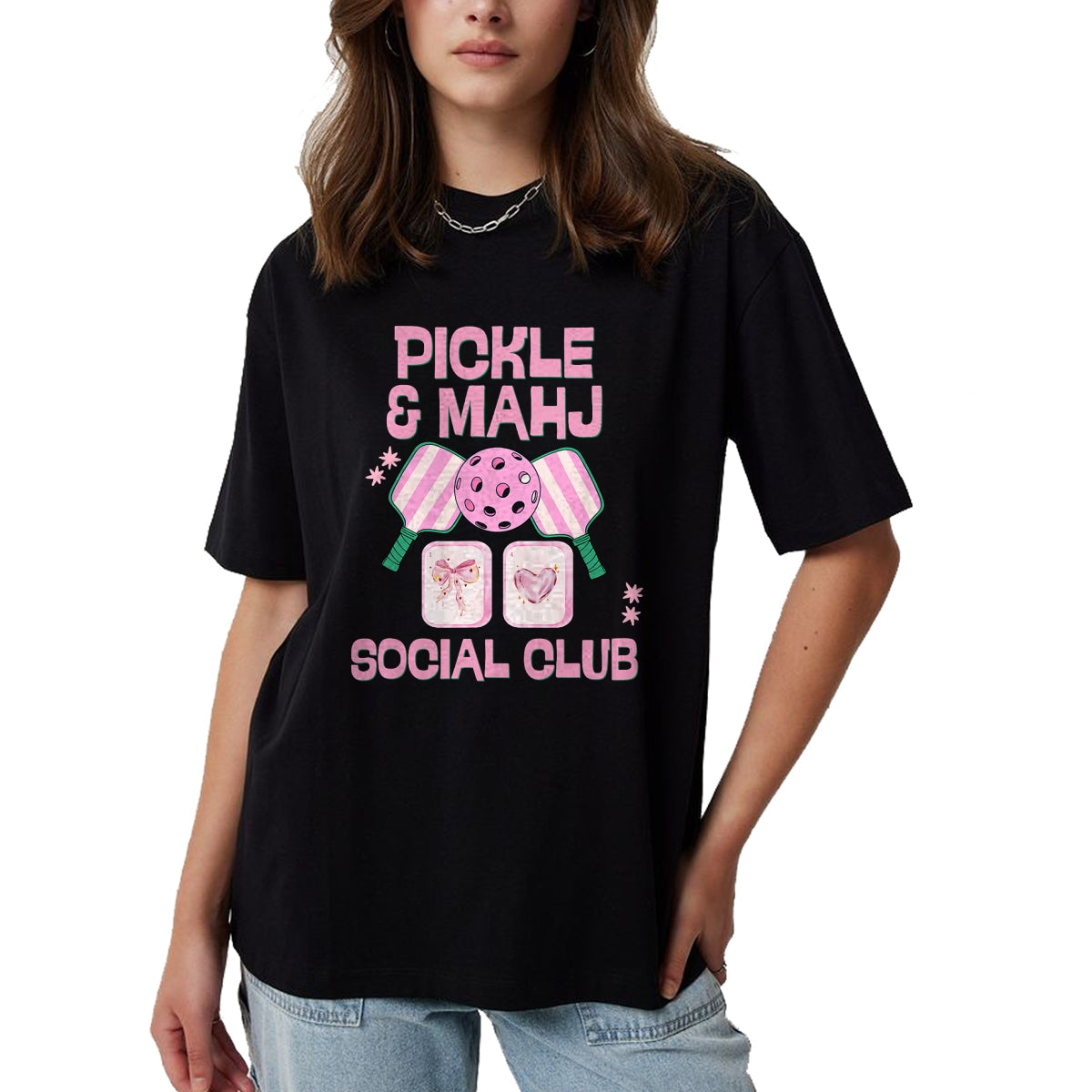 Funny Pickleball Shirt, Pickleball Lover Unisex T-Shirt/Hoodie/Sweatshirt HLT00 - Pickle and Mahj Mahjong and Pickleball Social Club mah Jong T-Shirt