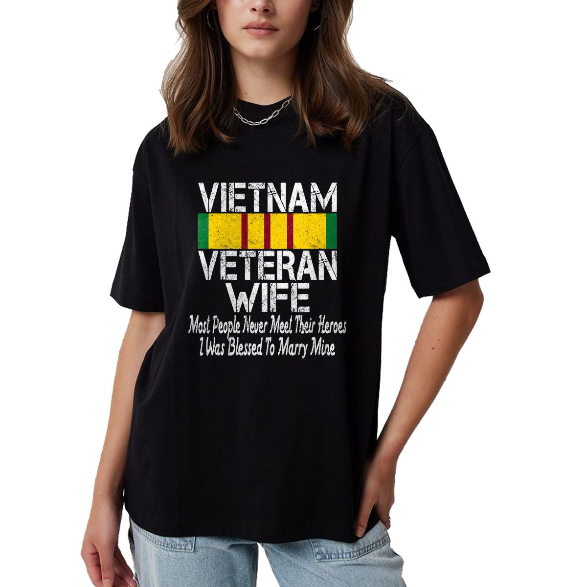 Proud Veteran Shirt, Funny Veteran UnisexT-Shirt/Hoodie/Sweatshirt HLT00 - Vietnam Veteran Wife Military Vet Spouse Retro Look T-Shirt