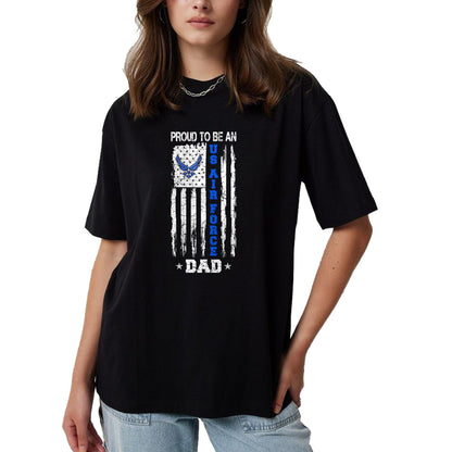 Gift for Dad Shirt, Funny Dad Unisex T-Shirt/Hoodie/Sweatshirt HLT00 – Vintage USA Flag Proud To Be An US Air Force Dad T-Shirt