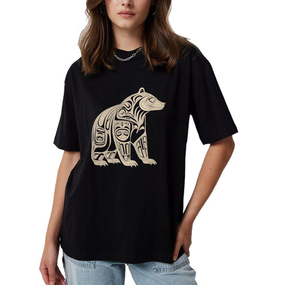 Native American T-Shirts, Vintage Native American Unisex T-Shirt/Hoodie/Sweatshirt HLT00 - Bear Native Formline Art Salish Haida Tlingit Pacific Animal