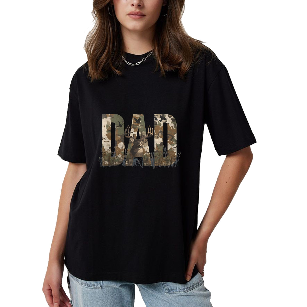 Funny Hunting Shirt, Gift For Hunting Lover Unisex T-Shirt/Hoodie/Sweatshirt HLT00 - Retro Camo Dad Quote Funny Deer Animal Hunting Outdoorsman T-Shirt