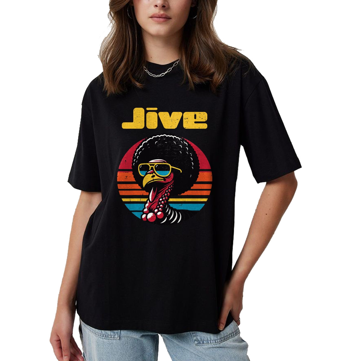 Best Thanksgiving Family Shirt , Funny Thanksgiving UnisexT-Shirt/Hoodie/Sweatshirt HLT00 - Thanksgiving Afro Turkey Jive Vintage 70s Men Women Kids T-Shirt