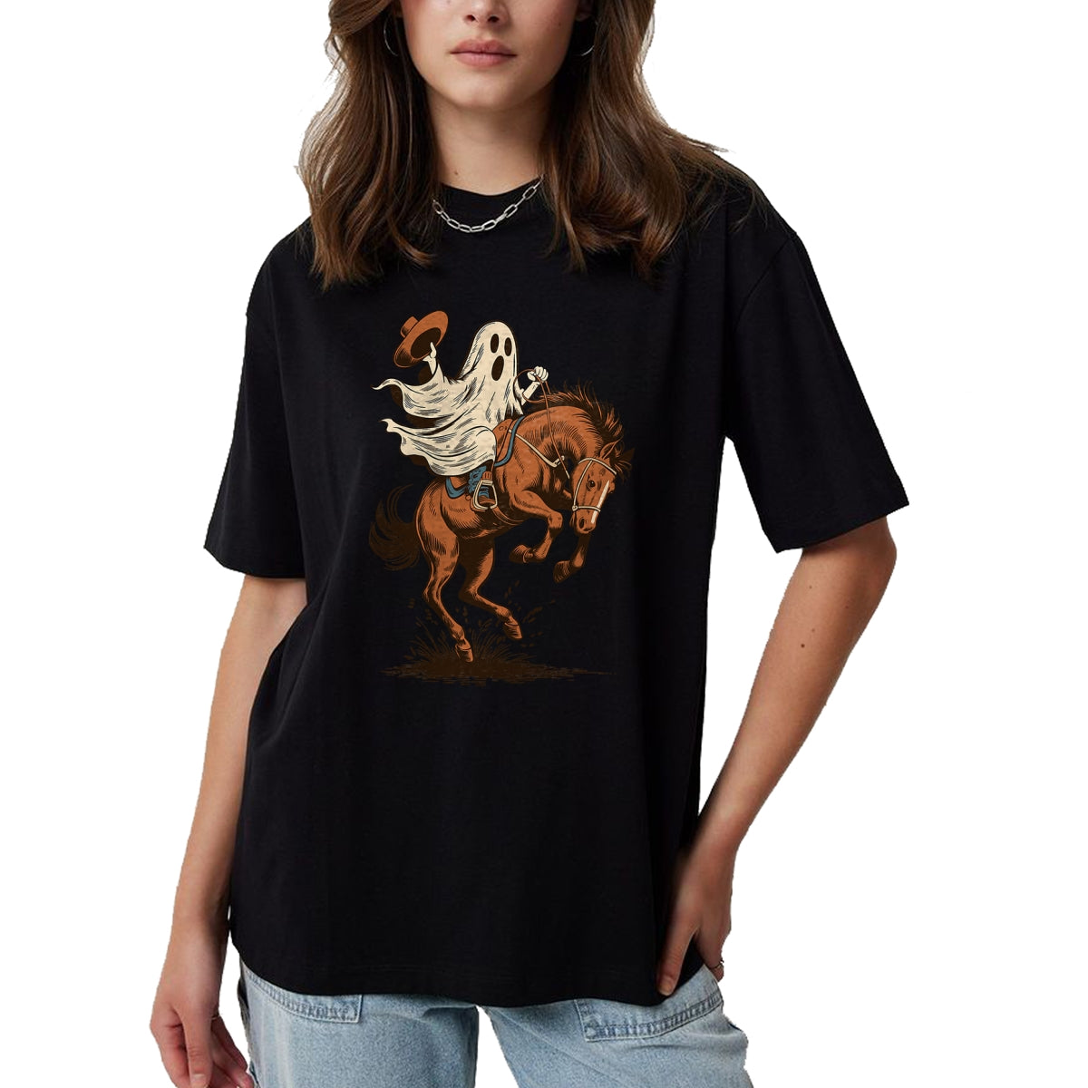 Best Horse Lover Shirt , Funny Horse UnisexT-Shirt/Hoodie/Sweatshirt HLT00 - Halloween Western Cowboy Ghost Rodeo Horse Country T-Shirt