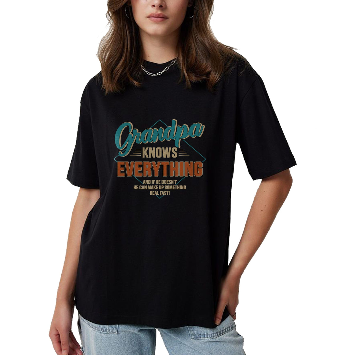 Best Grandpa Shirt, Proud Grandpa Unisex T-Shirt/Hoodie/Sweatshirt HLT00 - Funny grandpa knows everything for father's day T-Shirt (1)