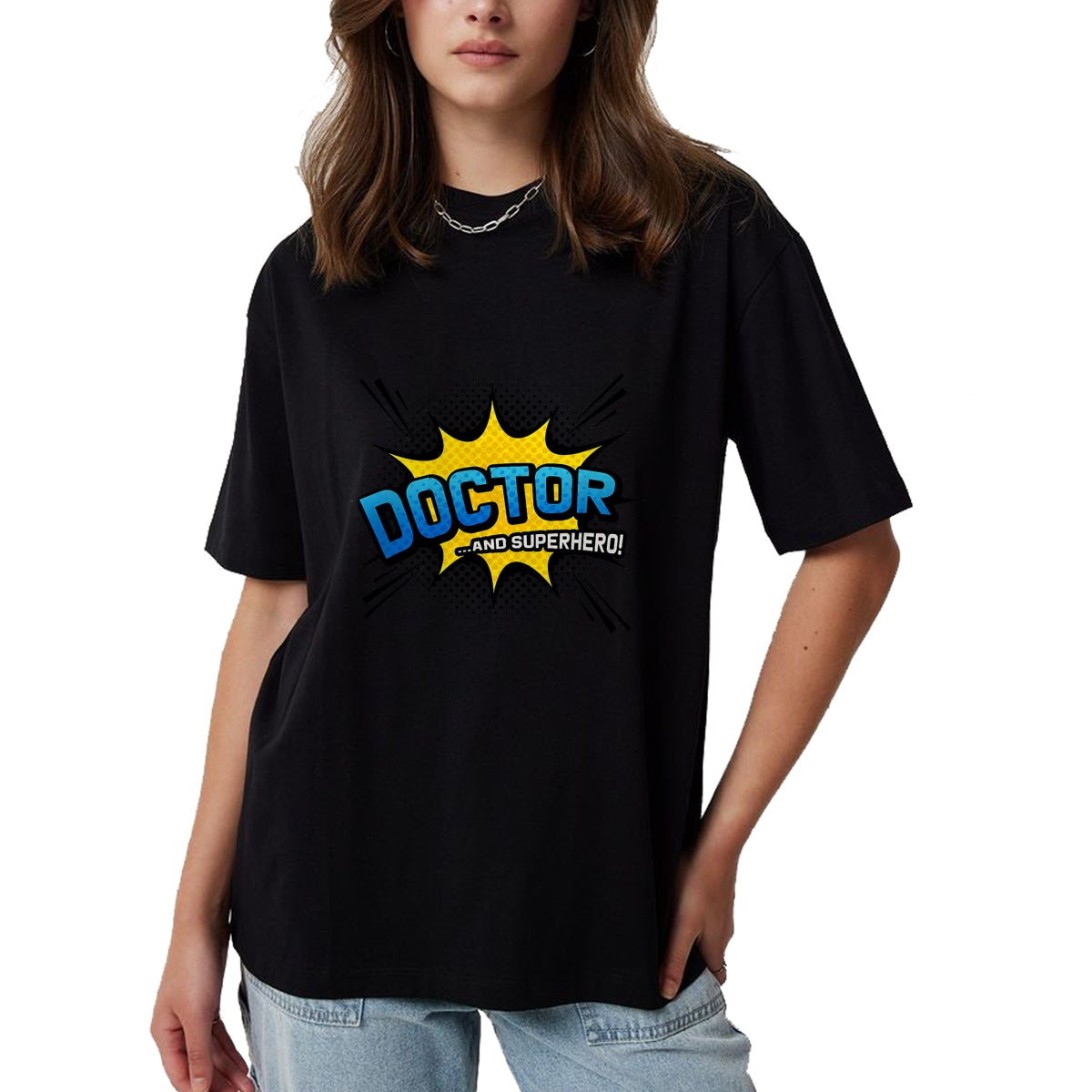 Best Doctor Shirt, Funny Doctor UnisexT-Shirt/Hoodie/Sweatshirt HLT00 - Doctor & Superhero - Comic Book Style T-Shirt