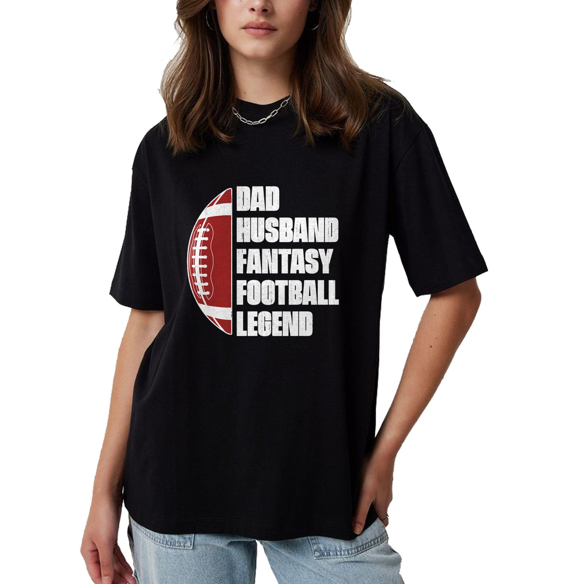 Best Wife Shirt, Wife and Husband Unisex T-Shirt/Hoodie/Sweatshirt HLT00 - Dad Husband Fantasy Football Legend League Funny Fathers Day T-Shirt