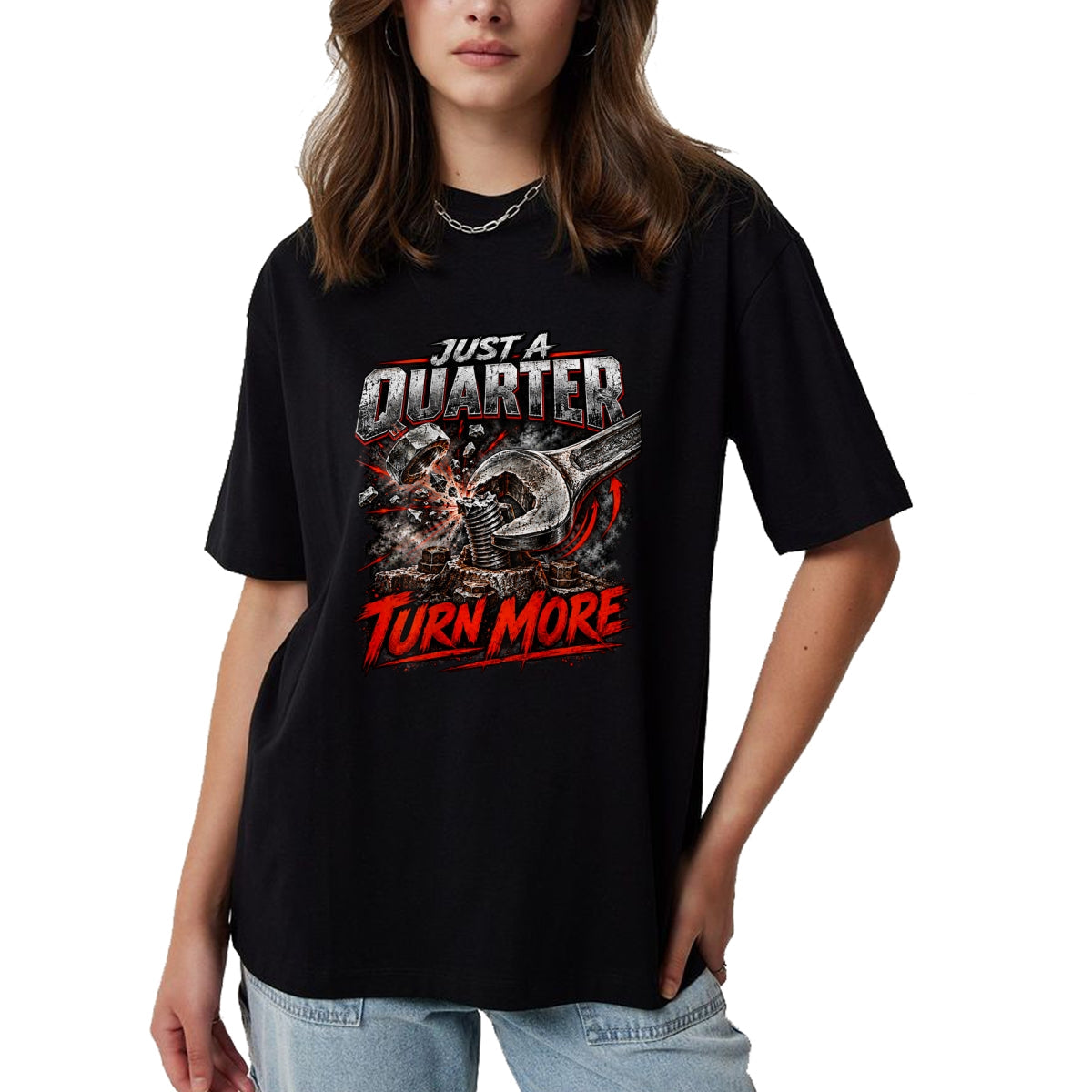 Best Mechanic Life Shirt, Funny Mechanic UnisexT-Shirt/Hoodie/Sweatshirt HLT00 - Just a Quarter Turn More Funny Mechanic Wrench T-Shirt