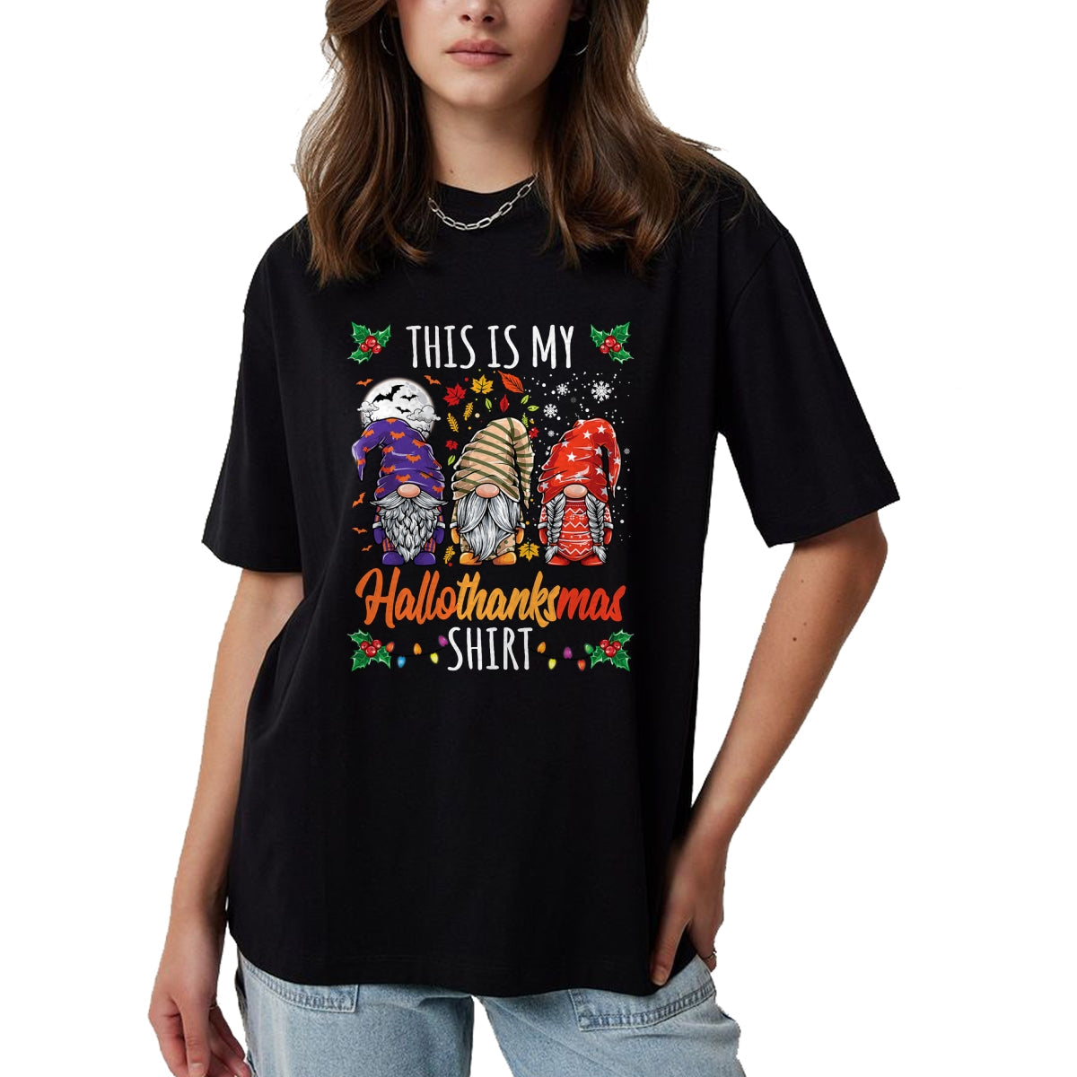 Best Thanksgiving Family Shirt , Funny Thanksgiving UnisexT-Shirt/Hoodie/Sweatshirt HLT00 - Halloween Thanksgiving Christmas Funny Hallothanksmas Gnomes T-Shirt