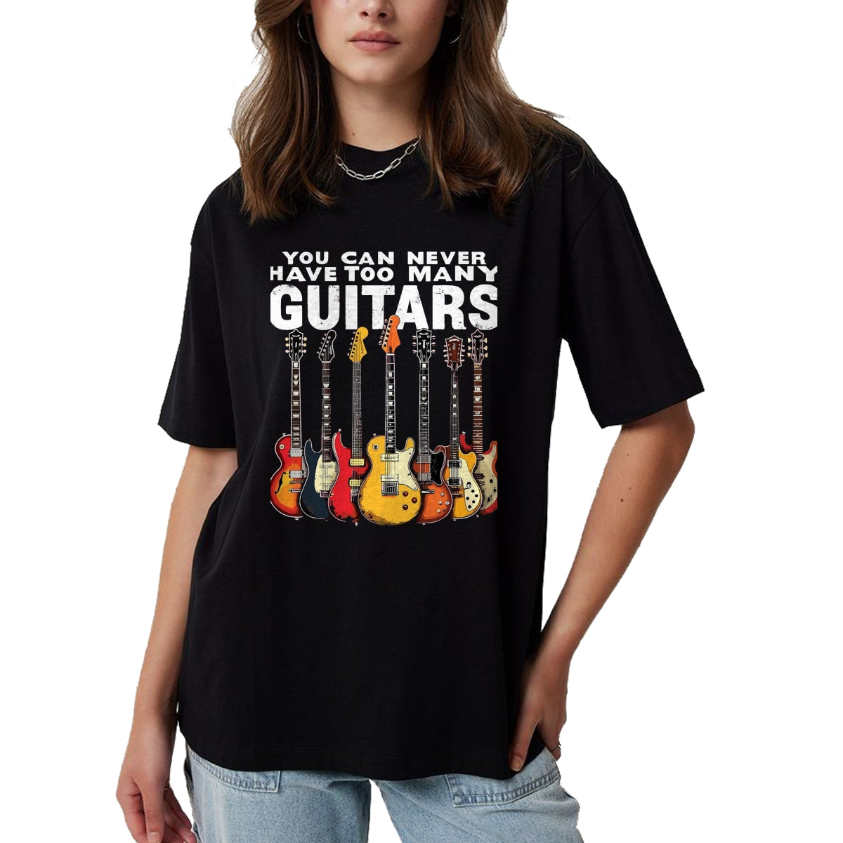 Guitar Lover Shirt, Funny Guitar UnisexT-Shirt/Hoodie/Sweatshirt HLT00 - You Can Never Have Too Many Guitars Music Guitar T-Shirt, Men, Black, 3X-Large