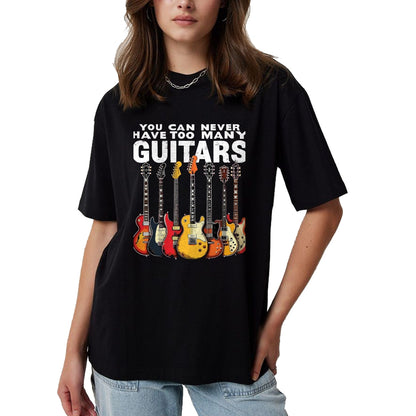 Guitar Lover Shirt, Funny Guitar UnisexT-Shirt/Hoodie/Sweatshirt HLT00 - You Can Never Have Too Many Guitars Music Guitar T-Shirt, Men, Black, 3X-Large