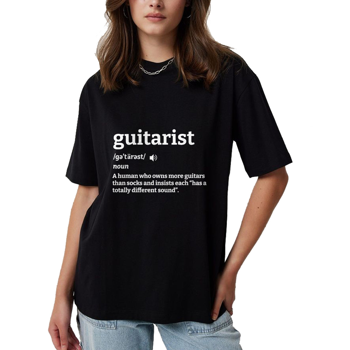 Guitar Lover Shirt, Funny Guitar UnisexT-Shirt/Hoodie/Sweatshirt HLT00 - Guitarist Definition A Human Who Owns More Guitars T-Shirt