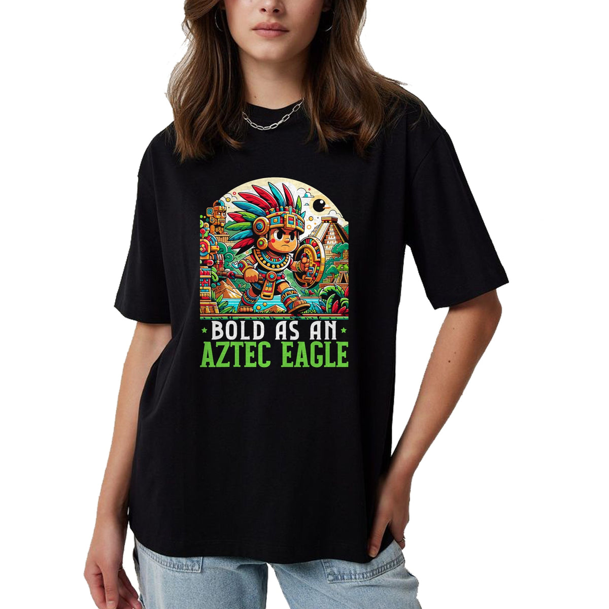 Native American T-Shirts, Vintage Native American Unisex T-Shirt/Hoodie/Sweatshirt HLT00 - Aztec Warrior Mexico Native Mexican Aztec Civilization