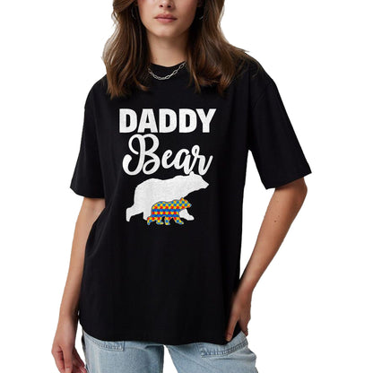 Gift for Dad Shirt, Funny Dad Unisex T-Shirt/Hoodie/Sweatshirt HLT00 – Daddy Bear Autism Awareness Shirt For Proud Autism Father T-Shirt