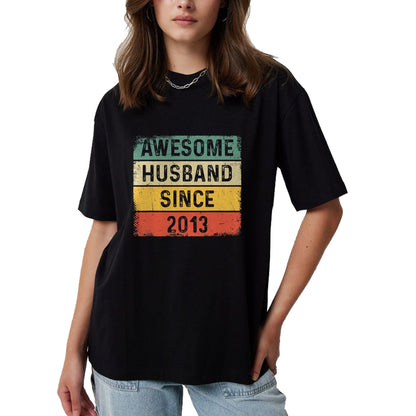 Best Wife Shirt, Wife and Husband Unisex T-Shirt/Hoodie/Sweatshirt HLT00 - 11th Wedding Anniversary Epic Awesome Husband Since 2013 T-Shirt (1)