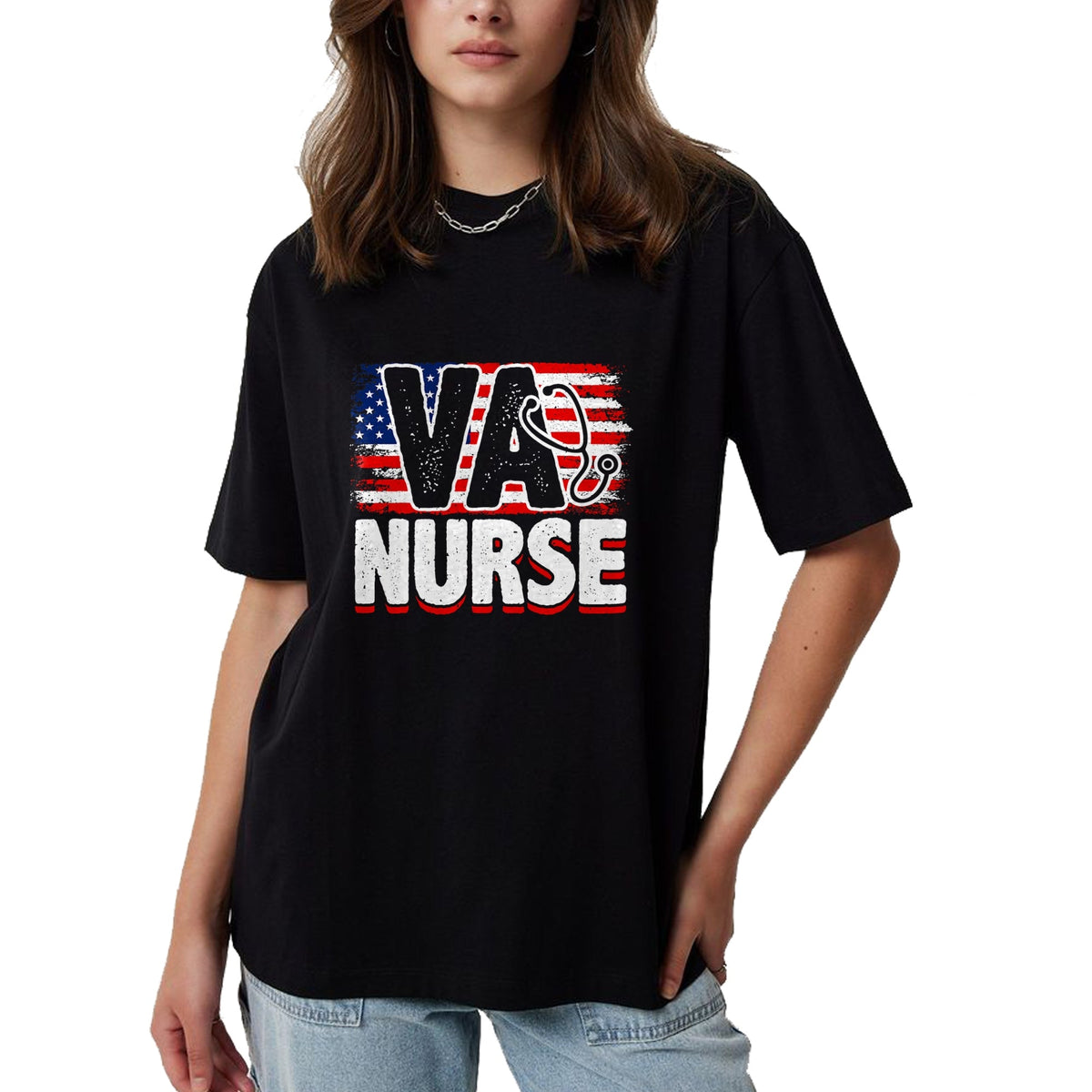 Funny Nurse Shirt, Nurse Unisex T-Shirt/Hoodie/Sweatshirt HLT00 - VA Nurse, Veteran & Patriot Nursing, US Military Nurse T-Shirt