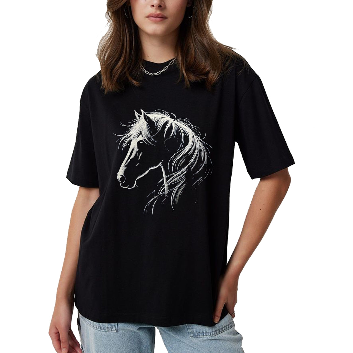 Best Horse Lover Shirt , Funny Horse UnisexT-Shirt/Hoodie/Sweatshirt HLT00 - Horse Silhouette Horse Riding Lover T-Shirt, Men, Black, 3X-Large