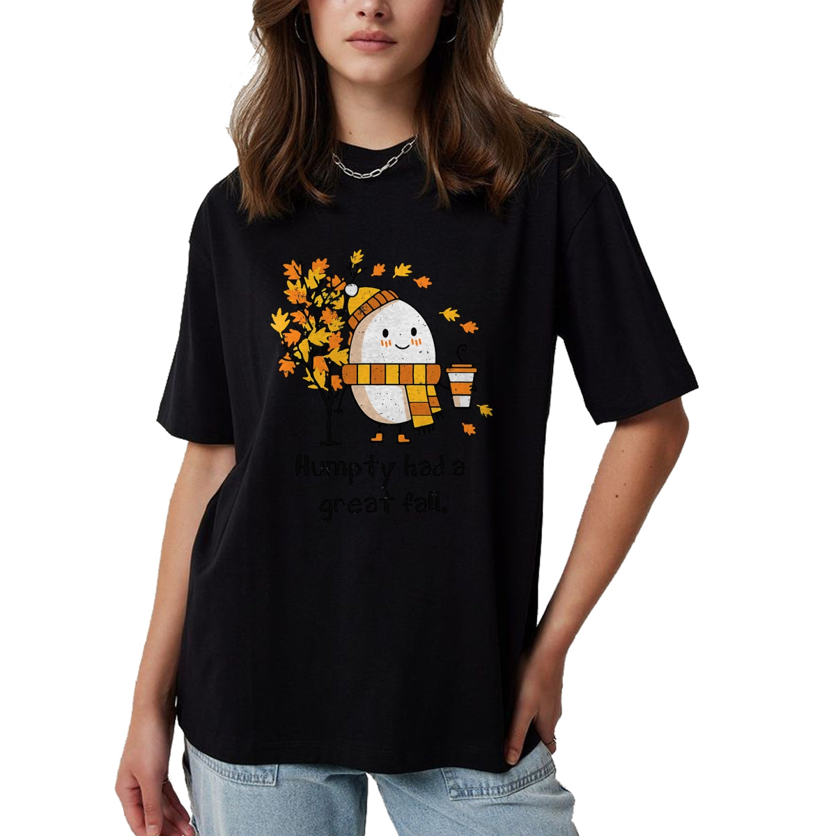 Best Thanksgiving Family Shirt , Funny Thanksgiving UnisexT-Shirt/Hoodie/Sweatshirt HLT00 - Humpty Had A Great Fall Funny Autumn Distressed Washed Look T-Shirt
