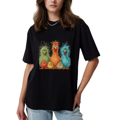 Best Thanksgiving Family Shirt , Funny Thanksgiving UnisexT-Shirt/Hoodie/Sweatshirt HLT00 - Retro Eagerlys Colorful Funny Chicken Art, for Men Women Kid T-Shirt
