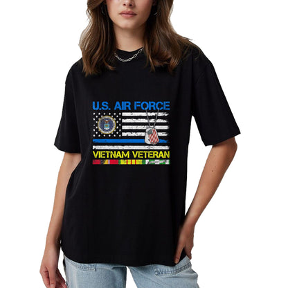 Proud Veteran Shirt, Funny Veteran UnisexT-Shirt/Hoodie/Sweatshirt HLT00 - Men U.S Air Force Vietnam Veteran, USAF Veteran Flag Vintage T-Shirt