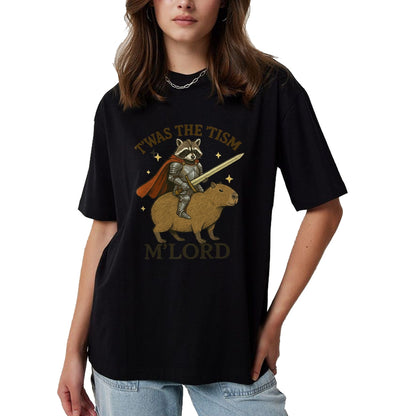 Cute Capybara Shirt, Funny Capybara Unisex T-Shirt/Hoodie/Sweatshirt HLT00 - TWAS The Tism M Lord Funny Raccoon Vintage Capybara Autism T-Shirt