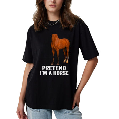 Best Horse Lover Shirt , Funny Horse UnisexT-Shirt/Hoodie/Sweatshirt HLT00 - Pretend I_m A Horse Funny Halloween Body Costume Horse T-Shirt, Men, Black, 3X-Large