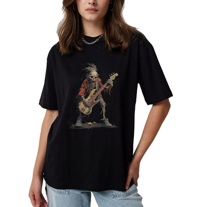 Guitar Lover Shirt, Funny Guitar UnisexT-Shirt/Hoodie/Sweatshirt HLT00 - Skeleton Punk Rocker Halloween Bass Guitar Rock N Roll T-Shirt