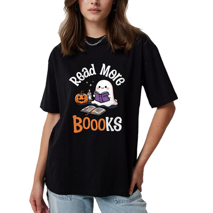 Best Teacher Shirt, Funny Teacher UnisexT-Shirt/Hoodie/Sweatshirt HLT00 - Halloween Ghost Reading Read More Books Librarian Teacher T-Shirt