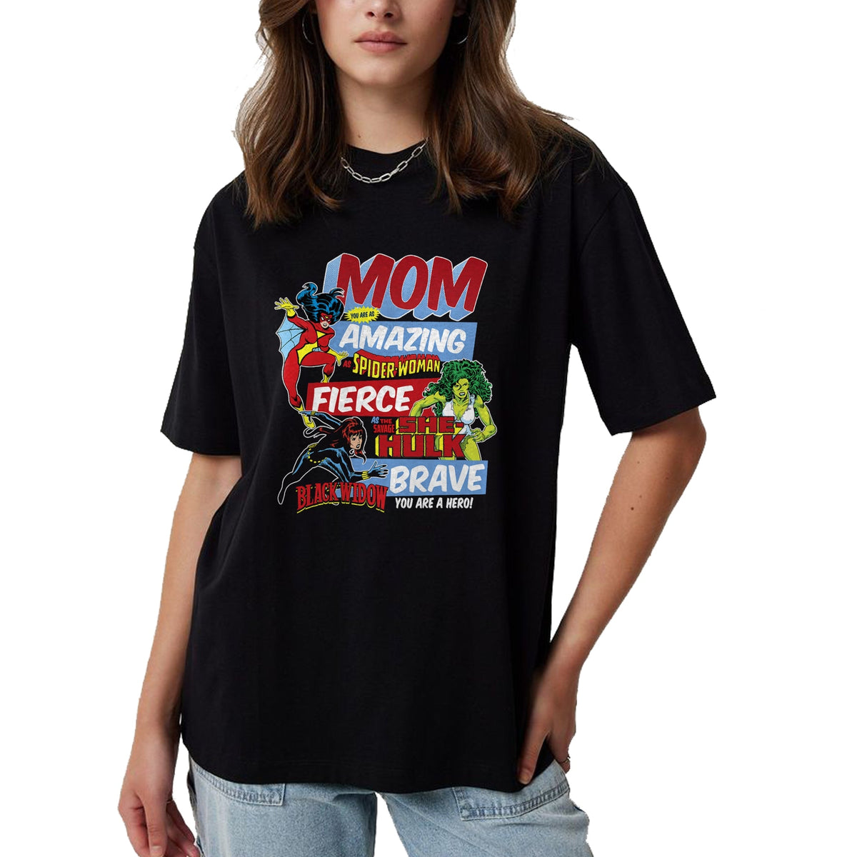 Gift for Mom Shirt, Funny Mom Unisex T-Shirt/Hoodie/Sweatshirt HLT00 - Marvel Vintage Retro Amazing Mom Graphic T-Shirt T-Shirt