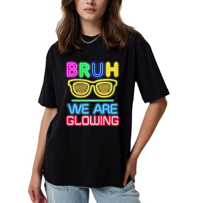 Best Thanksgiving Family Shirt , Funny Thanksgiving UnisexT-Shirt/Hoodie/Sweatshirt HLT00 - Bruh We are Glowing in My Glowing Era Group Team Tie Dye T-Shirt