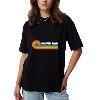 Gift for Dad Shirt, Funny Dad Unisex T-Shirt/Hoodie/Sweatshirt HLT00 – Proud Dad Gay Pride LGBT Flag Vintage Parent Father_s Day T-Shirt