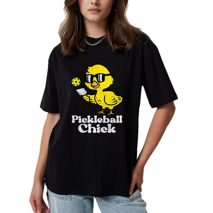 Funny Pickleball Shirt, Pickleball Lover Unisex T-Shirt/Hoodie/Sweatshirt HLT00 - Pickleball Chick Funny Pickle Ball Women Girls Kids Toddler T-Shirt