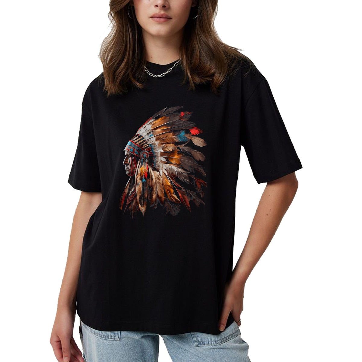 Native American T-Shirts, Vintage Native American Unisex T-Shirt/Hoodie/Sweatshirt HLT00 - Native American Indian Headdress Graphic Tees Men Women