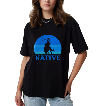 Native American T-Shirts, Vintage Native American Unisex T-Shirt/Hoodie/Sweatshirt HLT00 - Northwest Native American Knight Pride Mountain Warrior (1)