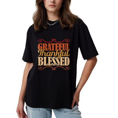 Best Thanksgiving Family Shirt , Funny Thanksgiving UnisexT-Shirt/Hoodie/Sweatshirt HLT00 - Grateful Thankful Blessed Thanksgiving T-Shirt