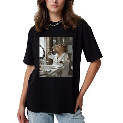 Cute Capybara Shirt, Funny Capybara Unisex T-Shirt/Hoodie/Sweatshirt HLT00 - Funny Graphic Capybara Long Sleeve T-Shirt (11)