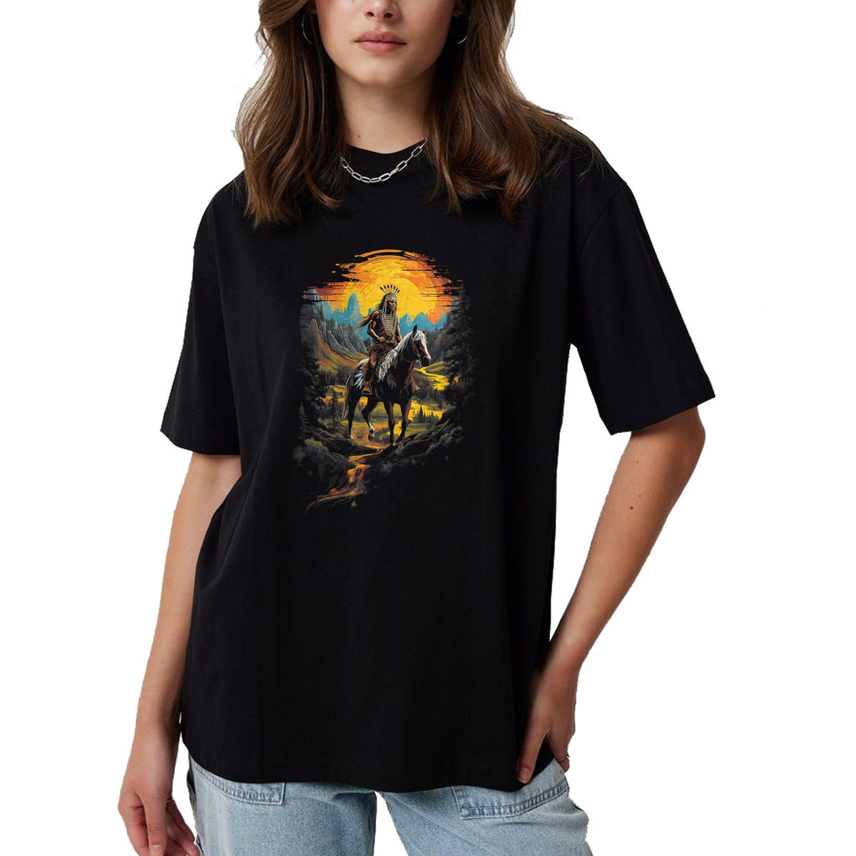 Native American T-Shirts, Vintage Native American Unisex T-Shirt/Hoodie/Sweatshirt HLT00 - Native American Heritage Chief