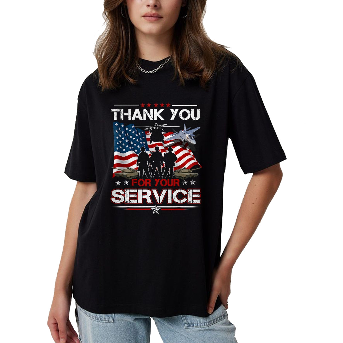 Proud Veteran Shirt, Funny Veteran UnisexT-Shirt/Hoodie/Sweatshirt HLT00 - Thank You for Your Service US Flag Patriotic Veterans Day T-Shirt