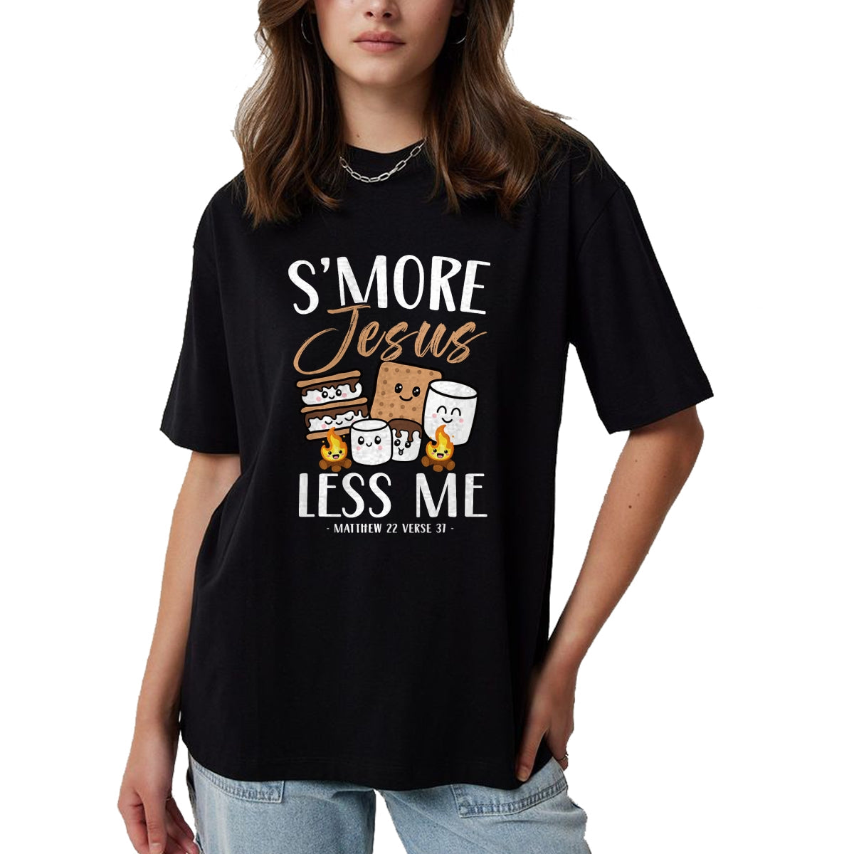 Funny Camping Shirt, Gift For Camping Lover Unisex T-Shirt/Hoodie/Sweatshirt HLT00 - Smore Of Jesus Less Me Christian Camper Church Camping Gifts T-Shirt
