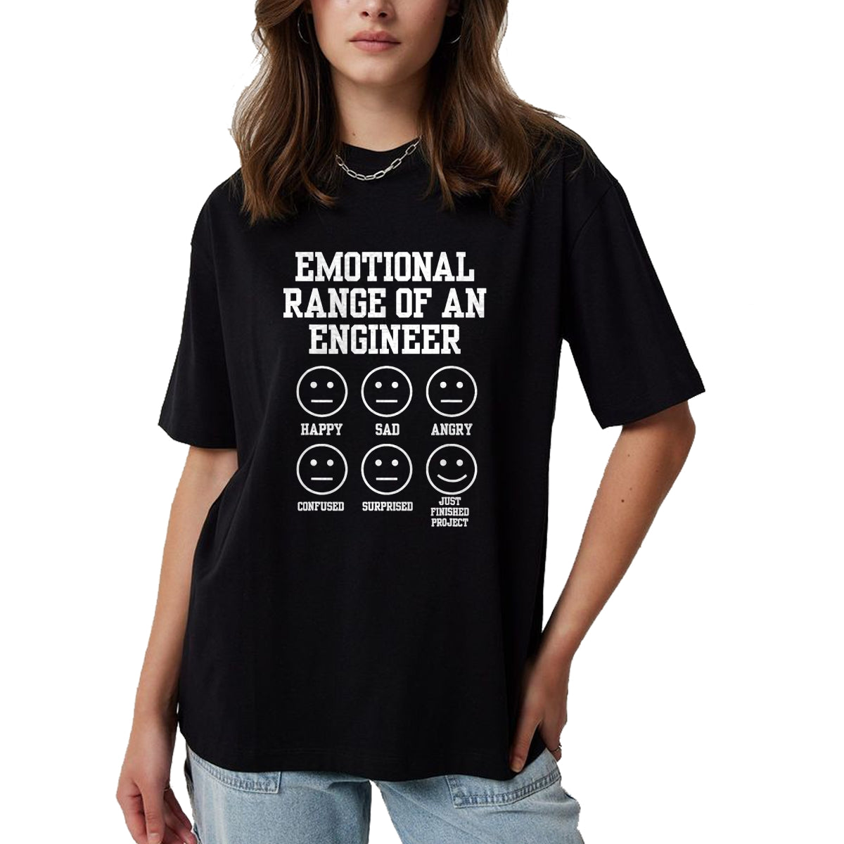 Best Mechanic Life Shirt, Funny Mechanic UnisexT-Shirt/Hoodie/Sweatshirt HLT00 - Emotional Range of an Engineer Funny Engineering Faces Fan T-Shirt