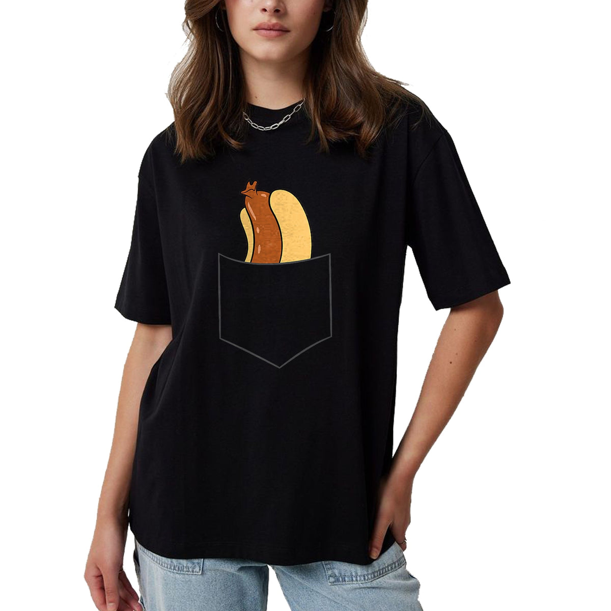 Dog Love Shirt, Dog Lover Gift T-Shirt/Hoodie/Sweatshirt HLT00 - Hotdog In A Pocket Love Hotdog Pocket Hot Dog T-Shirt