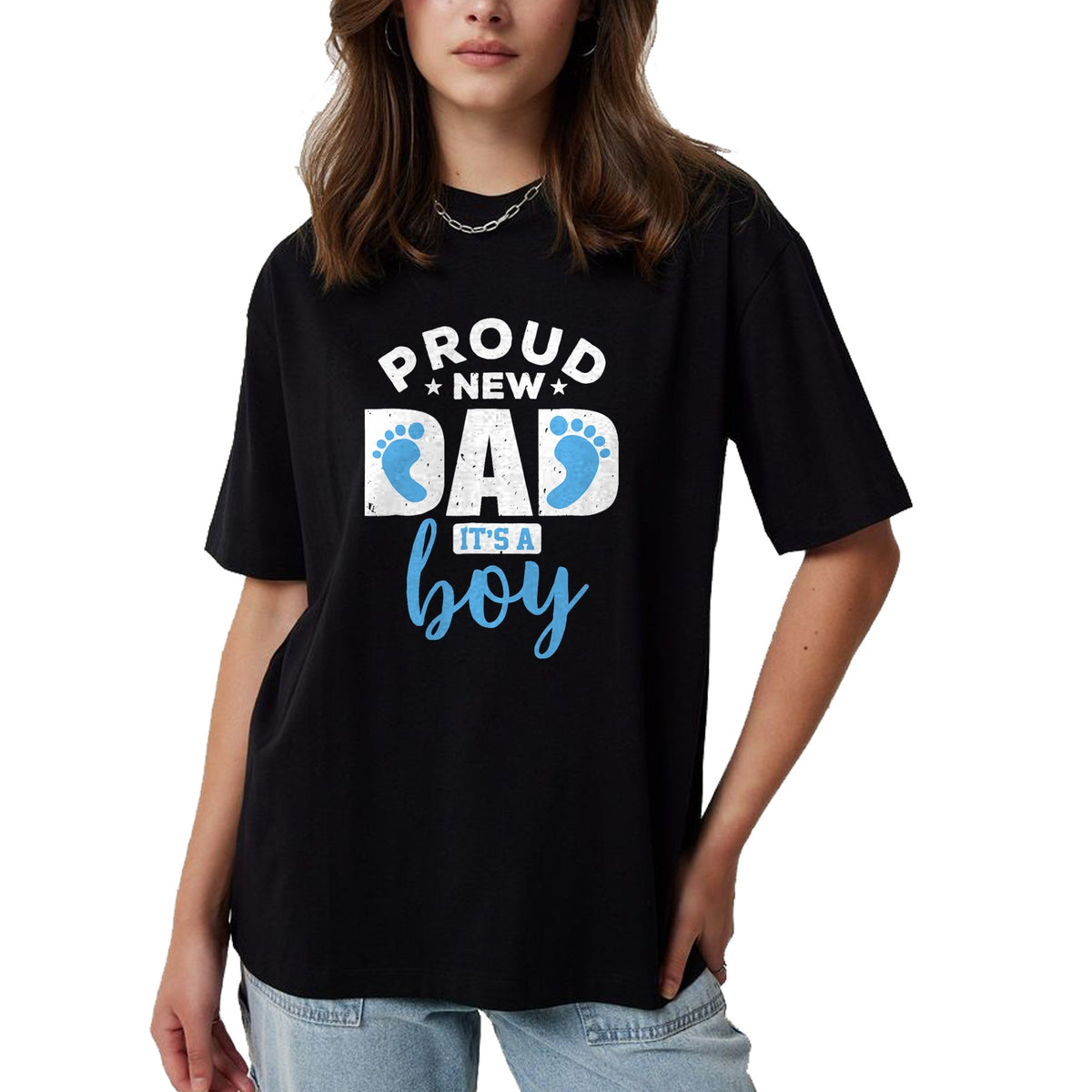 Gift for Dad Shirt, Funny Dad Unisex T-Shirt/Hoodie/Sweatshirt HLT00 – Proud New Dad It_s A Boy T-Shirt Promoted to Daddy Tee Gift T-Shirt