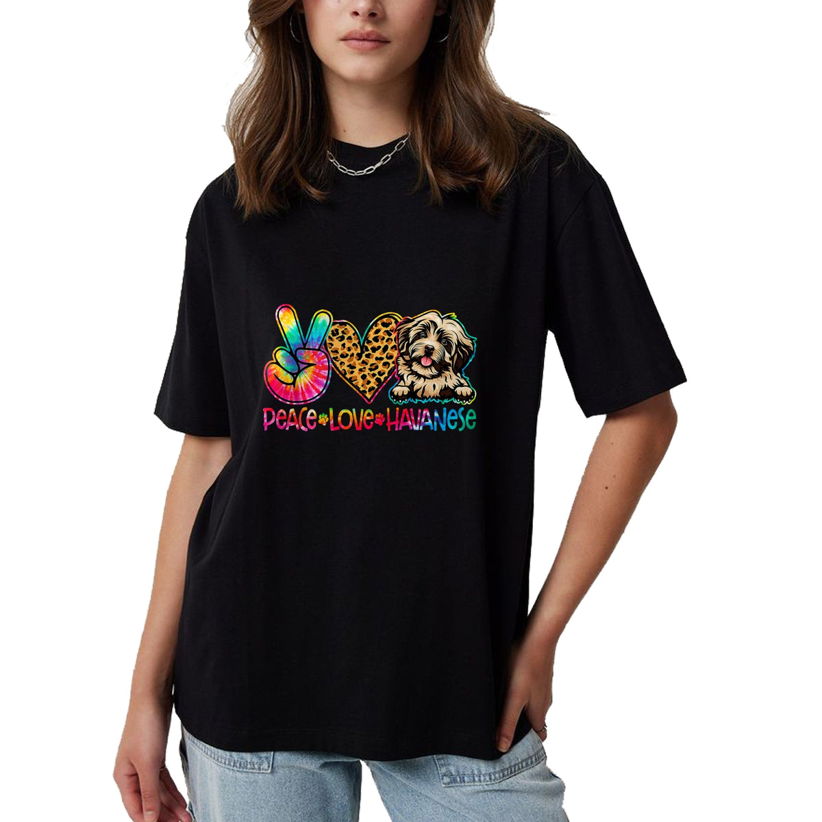 Dog Love Shirt, Dog Lover Gift T-Shirt/Hoodie/Sweatshirt HLT00 - Peace Love Rescue Dog Lover Parent Adopted Tie Dye T-Shirt